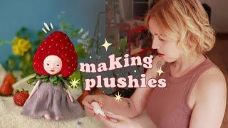 Creating Whimsical Plush Dolls: A Day in My Cozy Studio