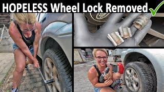 She Removed a Seized Wheel Lock Nut