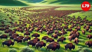 How US Ranchers Raise Thousands Of Bison - Processing Factory