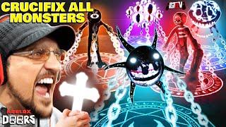 DOORS: Hotel Update ALL Crucifix Uses on MONSTERS! (FGTeeV Roblox Hunting)