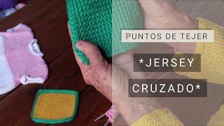 Punto de tejer a dos agujas  Jersey Cruzado  Aprender a #tejer bien