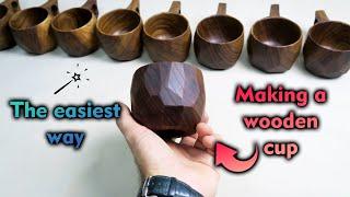 Making a wooden cup | ساخت لیوان چوبی | آموزش خراطی