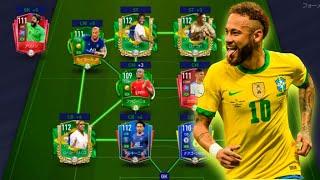 FIFA MOBILE NEXON JAPANESE FULL BRAZIL SQUAD BUILDER | FACE PLAYERS REVIEW AND GAMEPLAY