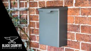 Grey Tall Modern Wall Mounted Post Box by Garden Trading