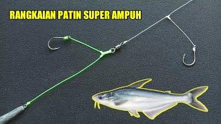 cara membuat rangkaian pancing ikan patin 2 mata kail - bottom fishing