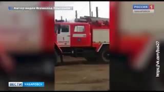 Пожар на кладбище автобусов