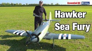 SUPER SCALE RC Hawker SEA FURY Naval FIGHTER BOMBER (Moki Radial Engine)