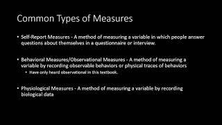 Lecture 4.1 - Ways to Measure Variables