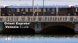 The Venice Simplon Orient Express crossing Venice, Italy - VSOE 4K