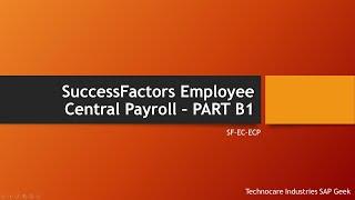 SuccessFactors Employee Central Payroll – PART B1