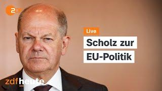 Live: Regierungserklärung von Kanzler Scholz im Bundestag | heute im Parlament