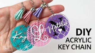 ACRYLIC KEYCHAIN TUTORIAL DIY | Vinyl on Acrylic Keychains | DIY Craft Tutorials