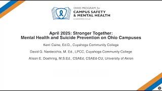 Stronger Together: Mental Health and Suicide Prevention on Ohio Campuses