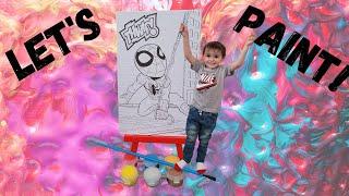 Spiderman Super Hero Fun Play Painting With Daddy - Ryker Playtime