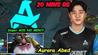 Aurora.Abed [Sniper] MIDLANE LIKE A PRO EASY MMR Dota 2