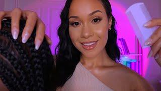 ASMR Girl Plays With Your Braids, Scalp Scratching, Scalp picking & oiling  Personal Attention