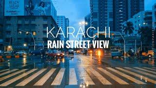 Karachi City Rain Street View Drive - Expedition Pakistan