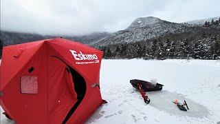 FIRST ICE 2024- Brookie Fishing on a Cursed LAKE!