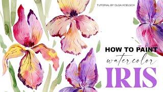 Painting for Beginners: DO THIS to IMPROVE YOUR TECHNIQUE ( Loose & Easy Watercolor Irises )