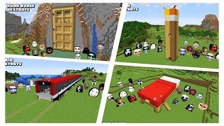 COMPILATION OF BEST SURVIVAL HOUSES WITH NEXTBOTS PART 2 in Minecraft - Gameplay - Coffin Meme