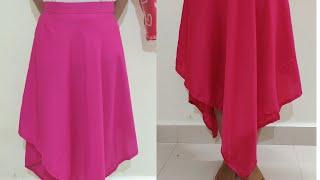 How to make a #western #skirt using 2 meter cloth | simple skirt for girls #westernskirt