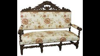 Antique French Settee | Exquisite Renaissance Hunting Style