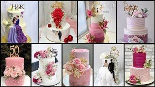 40+ Latest Engagement/Wedding Cake Decorating ideas | Best Anniversary Cake Design