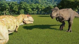 Giganotosaurus(Modified) VS T-Rex, I-Rex, I-Raptor, Spinosaurus and Carnotaurus