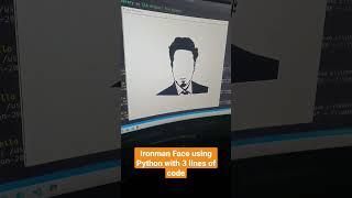 Draw Iron Man Face using 3 line of python code #shorts #coding #programming