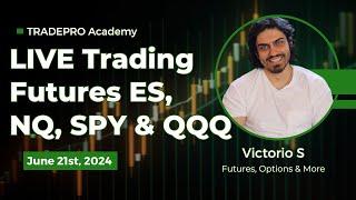 Live OPEX Futures Trading June21 (ES NQ SPY QQQ)