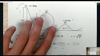 How to solve for velocity of a rollercoaster using kinetic energy