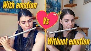 Can you hear the difference? | Flutist playing with and without emotion