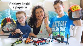 Kreatywne zabawy dla dzieci, robimy kaski z papieru, unboxing LEGO TECHNIC i budujemy wyskocznie!!!