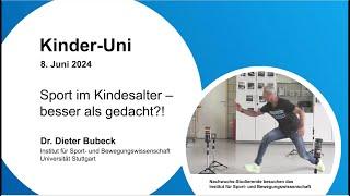 Kinder-Uni: Sport im Kindesalter - besser als gedacht?!