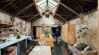 See Inside Jonathan Tuckey's COURTYARD HOME | An architectural Designers Converted Industrial Shed