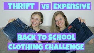 Thrift vs Expensive Back to School Clothing Challenge ~ Jacy and Kacy