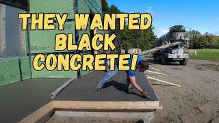 How To Pour And Finish BLACK Colored Concrete (We cheated by using this stuff)