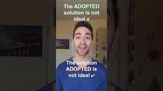 ADOPTED SOLUTION or SOLUTION ADOPTED? | Adjectives That Mean Different Things Based On Position