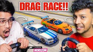 I CHALLENGE @NotGamerFleet FOR A SUPER CARS DRAG RACE!  FORZA HORIZON 5 - LOGITECH G29