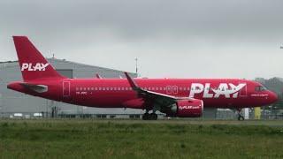 PLAY Airbus A320NEO TF-PPC Take Off at London Stansted Airport