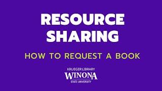 Resource Sharing: Request a Book