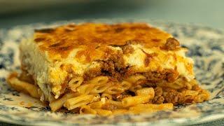 Classic Greek Pastitsio: Pasta Tray Bake Lasagna