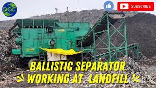 Bhalswa | Movable Ballistic Separator working at the landfill site | Ballistic Separator Machine |