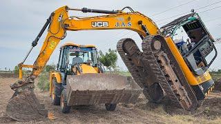 JCB 3DX Unloading from Truck and Pipeline dig Installation and backfilling | Jcb video