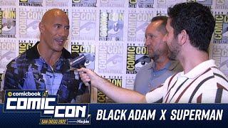 The Rock Praises Henry Cavill Superman After Black Adam Hall H Panel (SDCC Interview)