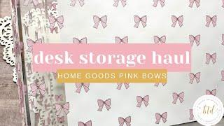 Craft Room Storage and Organization Haul | Home Goods Sweet Pink Bows Collection 2024