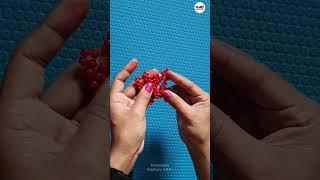 Alphabet Letter 'V' keychain making with beads / Beads Craft/ Beaded Keychain #youtubeshorts #shorts