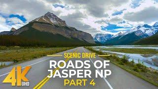 Exploring the Beauty of Jasper National Park (Canada) from a Car - 4K Scenic Drive Video - Part 4