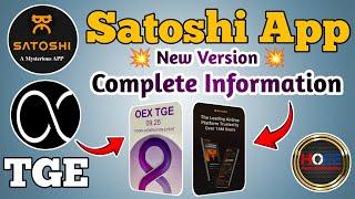  OEX TGE Update//Satoshi App new version Details//CTO, Colend, Glyph Airdrop Withdrawal Update