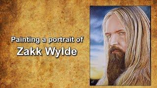 Painting a portrait of Zakk Wylde